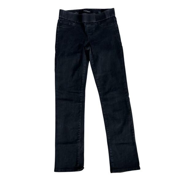 Liverpool Women’s the Straight Pull On Jeans in Black Rinse | 0/26 - Picture 1 of 8